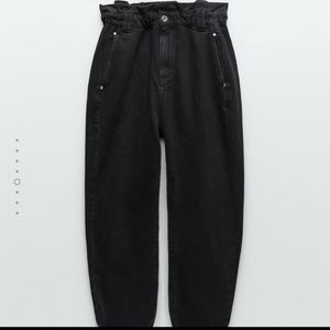ZARA slouchy paperbag jeans